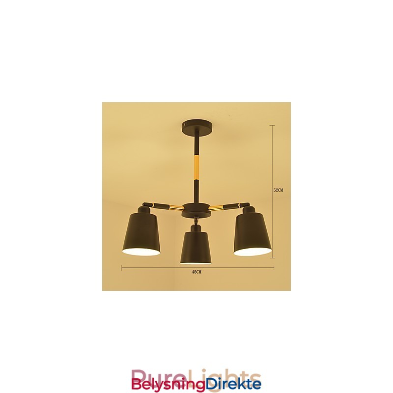 Tradisjonell, Klassisk Pendellampe I Tre, Bambus, I Ministil