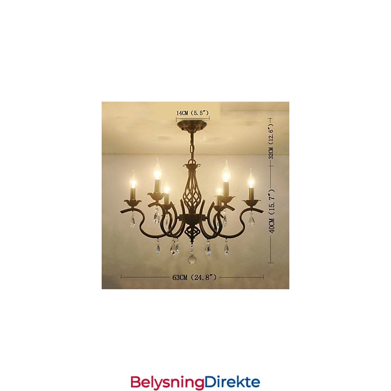 Krystalllysekrone I Europeisk Stil Spiselys Enkle Kreative Stearinlys Lamper Og Lanterner Nyhetsbelysning