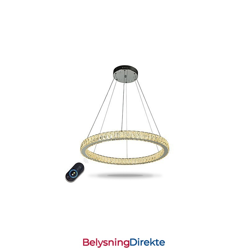 Dimmbar Ringlampe I Tak, Pendellampe, Moderne Lysekronebelysning, Innendørslampe Med Fjernkontroll