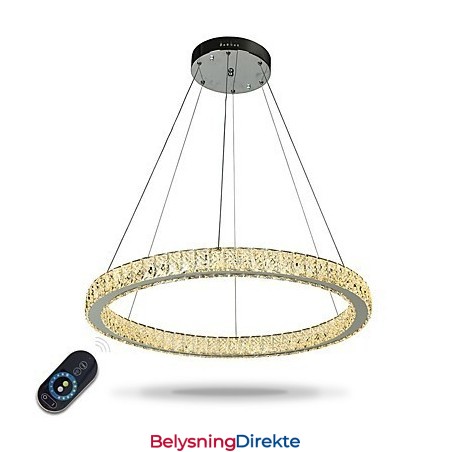 Dimmbar Ringlampe I Tak, Pendellampe, Moderne Lysekronebelysning, Innendørslampe Med Fjernkontroll