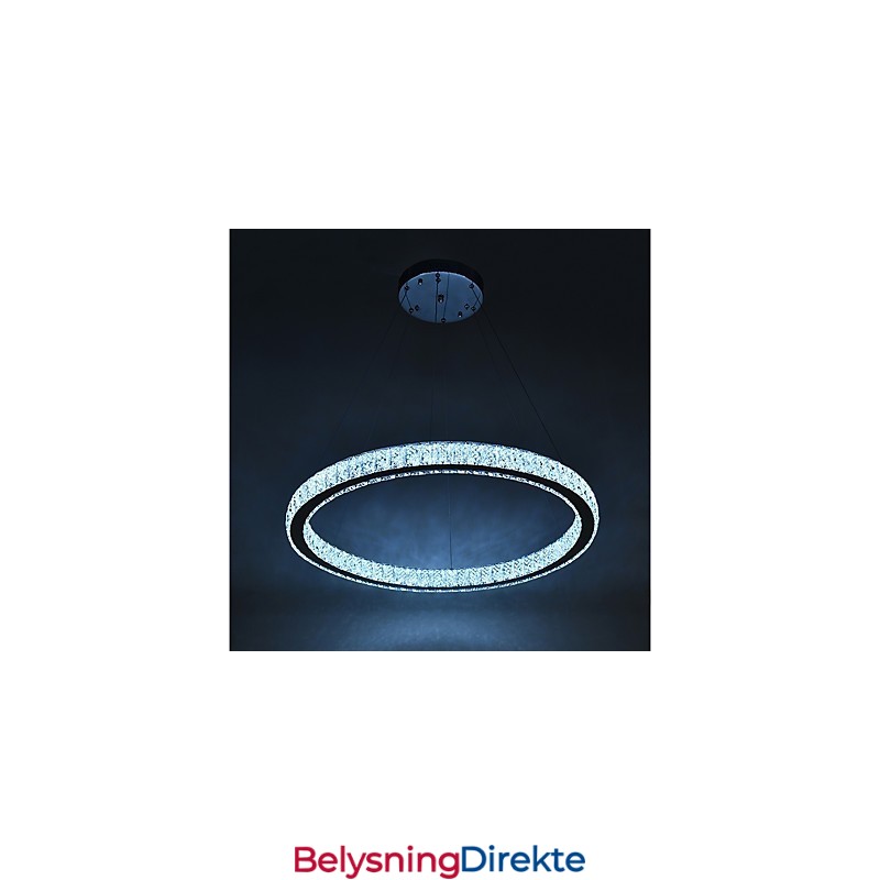Dimmbar Ringlampe I Tak, Pendellampe, Moderne Lysekronebelysning, Innendørslampe Med Fjernkontroll