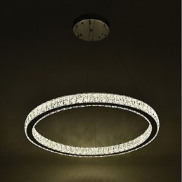 Dimmbar Ringlampe I Tak, Pendellampe, Moderne Lysekronebelysning, Innendørslampe Med Fjernkontroll