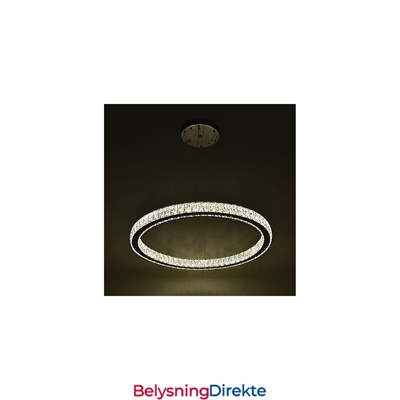 Dimmbar Ringlampe I Tak, Pendellampe, Moderne Lysekronebelysning, Innendørslampe Med Fjernkontroll
