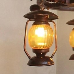 Retro Maleri Tre Bambus Lysekrone