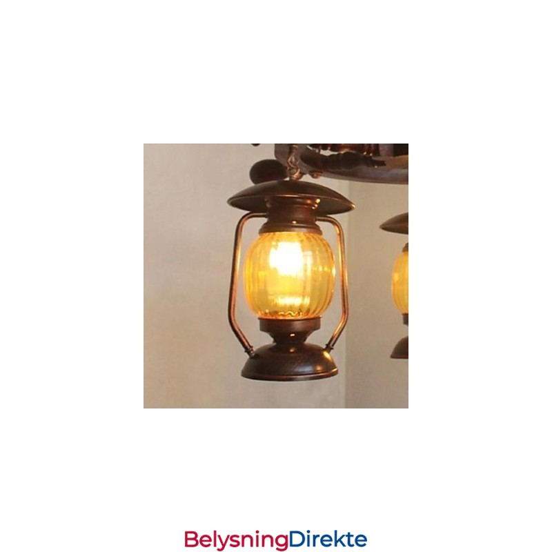 Retro Maleri Tre Bambus Lysekrone