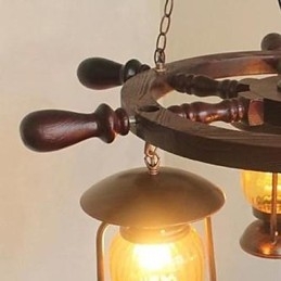 Retro Maleri Tre Bambus Lysekrone