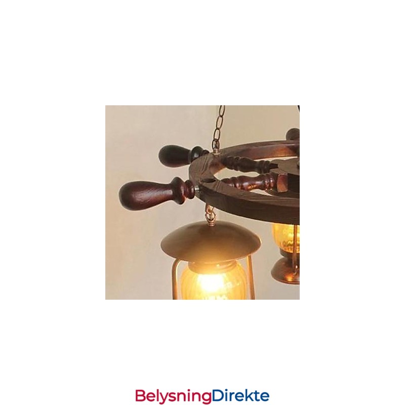 Retro Maleri Tre Bambus Lysekrone