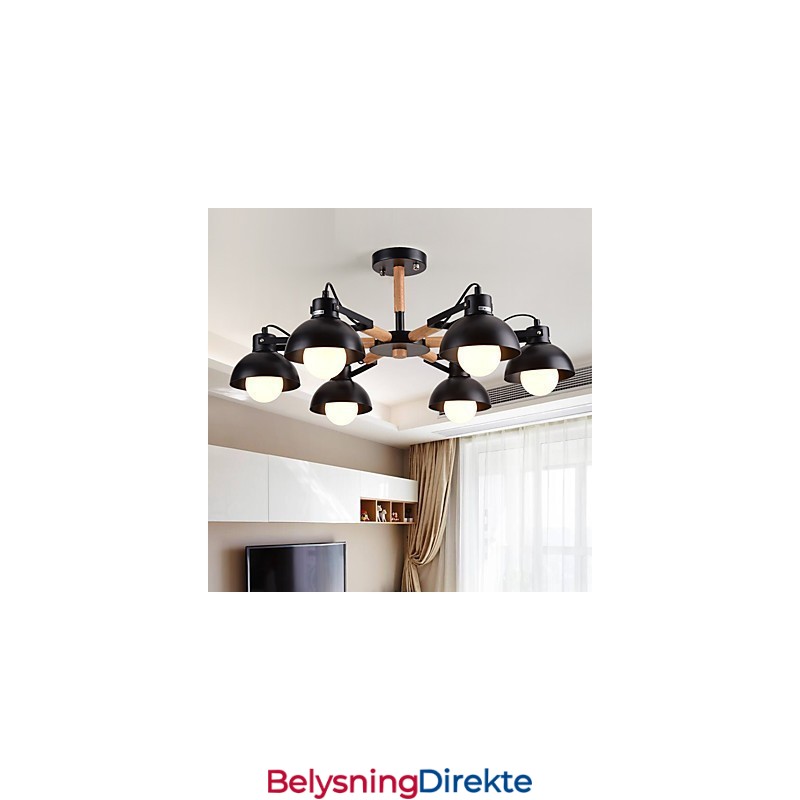 Tradisjonell Klassisk Rustikk Hytte Vintage Retro Malerifunksjon For Mini-Stil Metalllysekrone