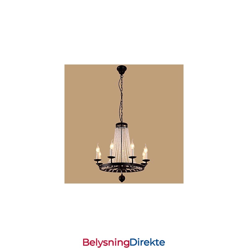 Lysekrone Med 8 Lys Moderne Samtidsstil Tradisjonell Klassisk Rustikk Hytte Vintage Retro Lanterne Tromme Landlig Øy Globus Skål