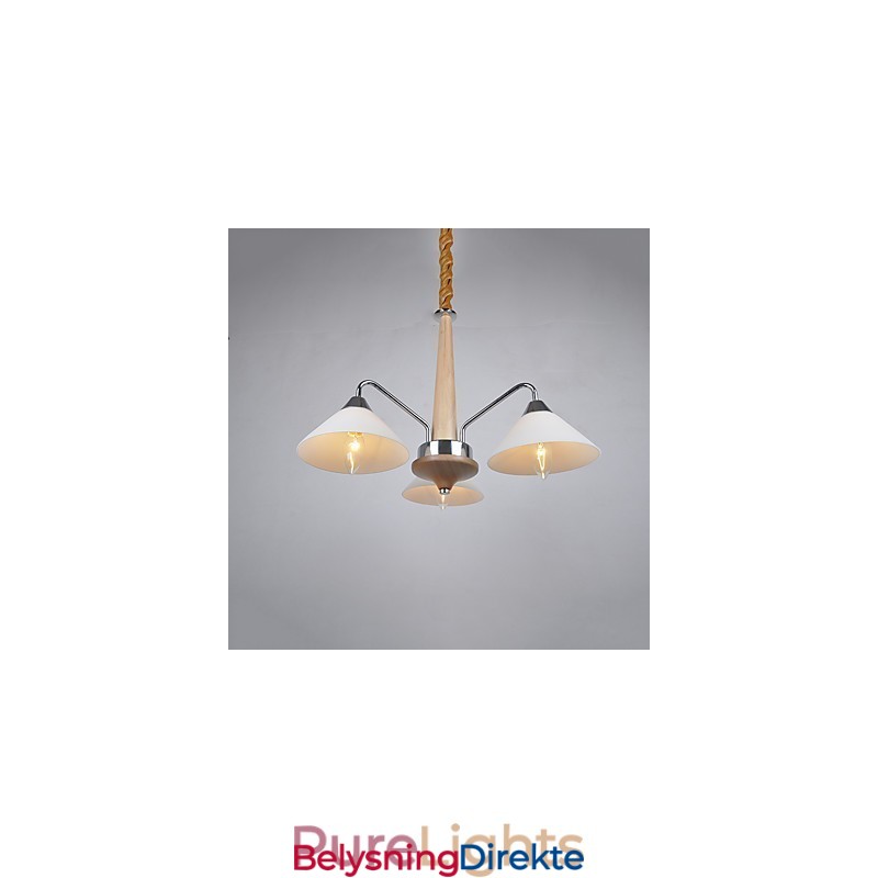 Moderne, Samtidskunstnerisk Landlig Galvanisert Funksjon For Lysekrone I Tre Og Bambus