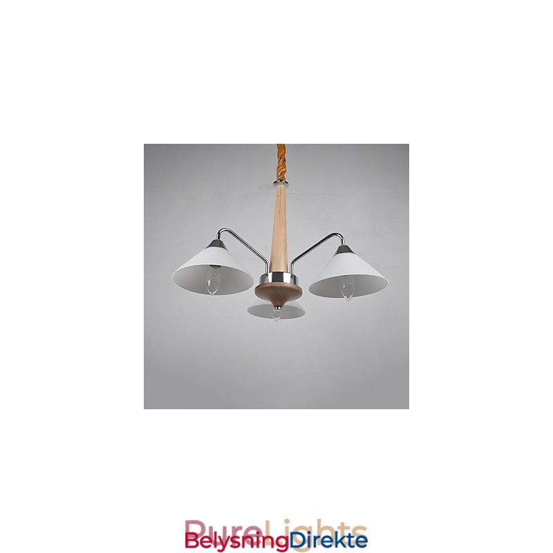 Moderne, Samtidskunstnerisk Landlig Galvanisert Funksjon For Lysekrone I Tre Og Bambus