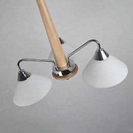 Moderne, Samtidskunstnerisk Landlig Galvanisert Funksjon For Lysekrone I Tre Og Bambus