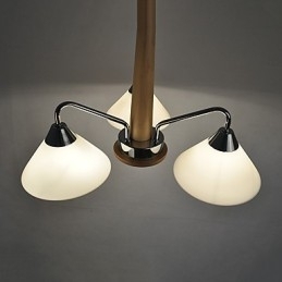 Moderne, Samtidskunstnerisk Landlig Galvanisert Funksjon For Lysekrone I Tre Og Bambus