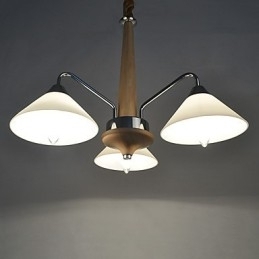 Moderne, Samtidskunstnerisk Landlig Galvanisert Funksjon For Lysekrone I Tre Og Bambus