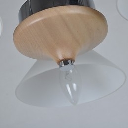 Moderne, Samtidskunstnerisk Landlig Galvanisert Funksjon For Lysekrone I Tre Og Bambus