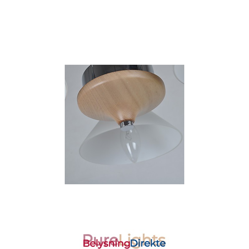 Moderne, Samtidskunstnerisk Landlig Galvanisert Funksjon For Lysekrone I Tre Og Bambus