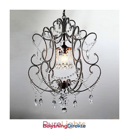 Moderne Lysekronedesign Vintage Lysekrone Loft Krystall Lysarmatur Glans Hengende Lampe