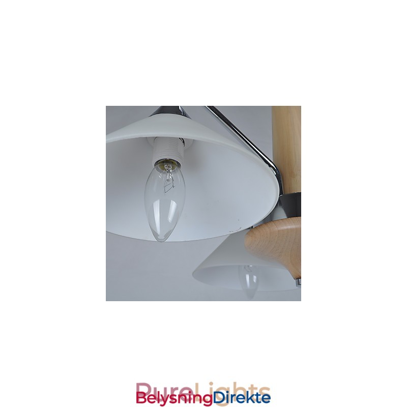 Moderne, Samtidskunstnerisk Landlig Galvanisert Funksjon For Lysekrone I Tre Og Bambus