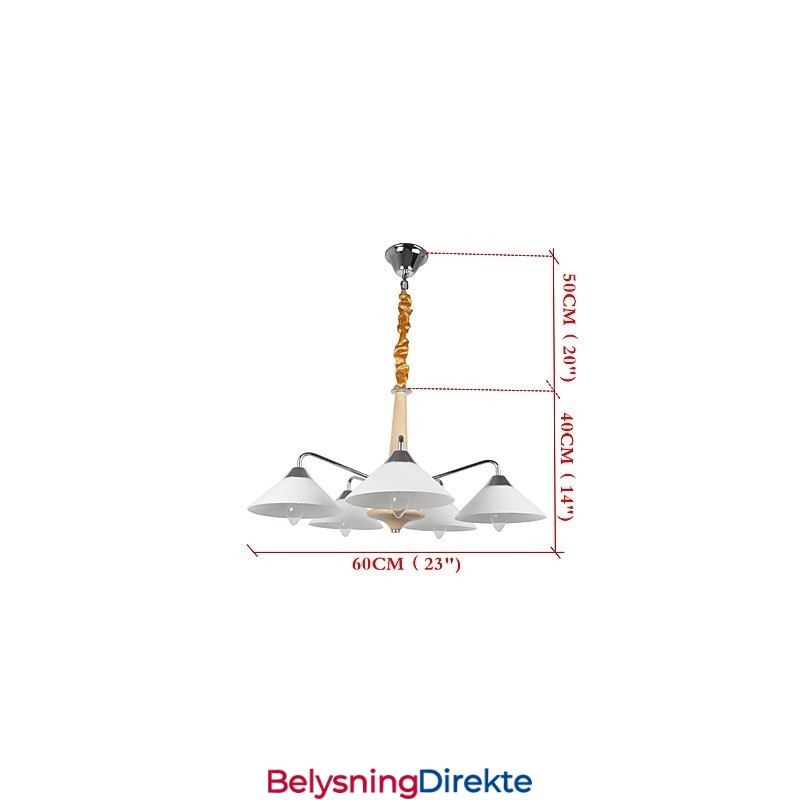 5-Lys Moderne Samtidslysekrone For