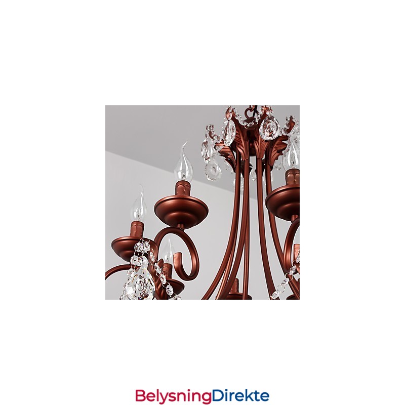 Lysekrone Med 8 Lys, Moderne, Samtidskunst, Tradisjonell, Hytte, Vintage, Retro, Landlig, Maleri, Krystall, Metall
