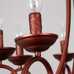 Lysekrone Med 8 Lys, Moderne, Samtidskunst, Tradisjonell, Hytte, Vintage, Retro, Landlig, Maleri, Krystall, Metall