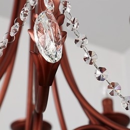 Lysekrone Med 8 Lys, Moderne, Samtidskunst, Tradisjonell, Hytte, Vintage, Retro, Landlig, Maleri, Krystall, Metall