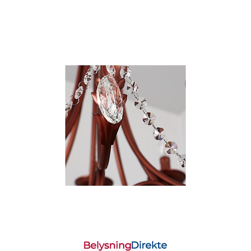 Lysekrone Med 8 Lys, Moderne, Samtidskunst, Tradisjonell, Hytte, Vintage, Retro, Landlig, Maleri, Krystall, Metall