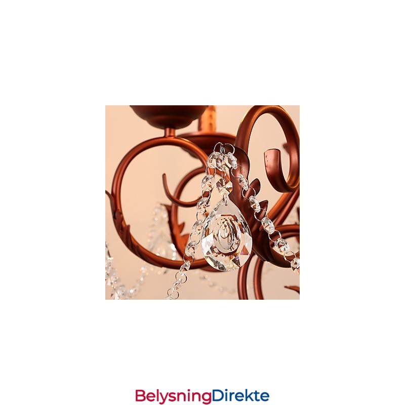 Lysekrone Med 8 Lys, Moderne, Samtidskunst, Tradisjonell, Hytte, Vintage, Retro, Landlig, Maleri, Krystall, Metall