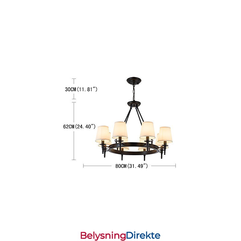 8 Lys Innfelt Lysekrone Én Lys To Stil Moderne Samtidskunst Tradisjonell Klassisk Rustikk Maling