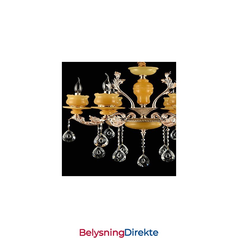 Tradisjonell Klassisk Sinklegeringsfunksjon For Krystallmini-Stil Metalllysekrone Med 6 Pærer