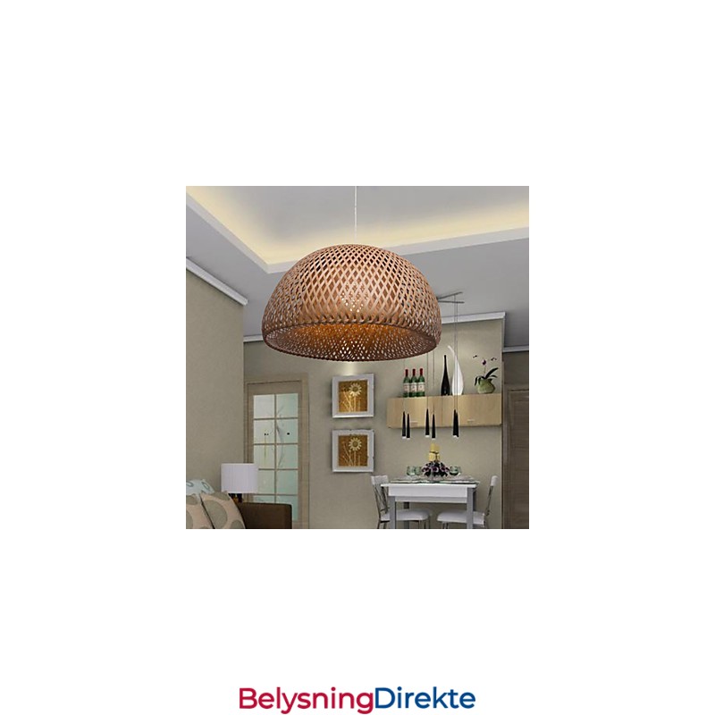 Vintage Kreativ Hjemmelysekrone I Bambus