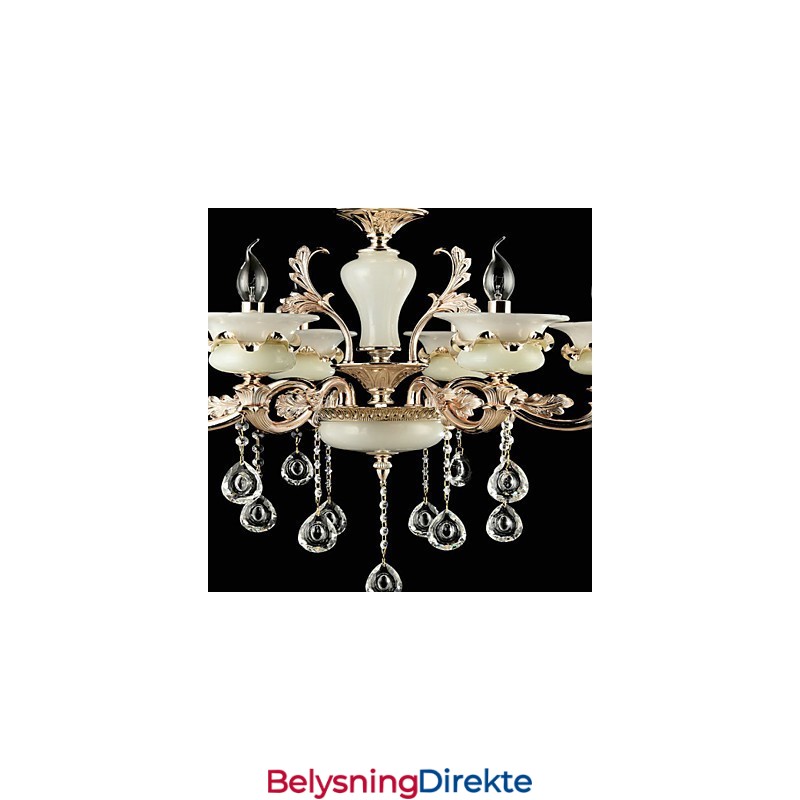 Tradisjonell Klassisk Sinklegeringsfunksjon For Krystallmini-Stil Metalllysekrone Med 6 Pærer