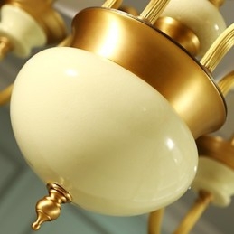 Dekorativ Lysekrone I Kobber, Jade, D