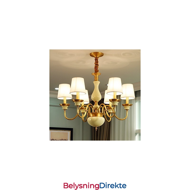 Dekorativ Lysekrone I Kobber, Jade, D