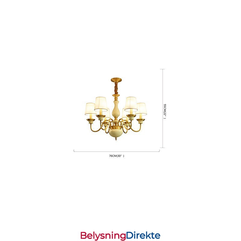 Dekorativ Lysekrone I Kobber, Jade, D