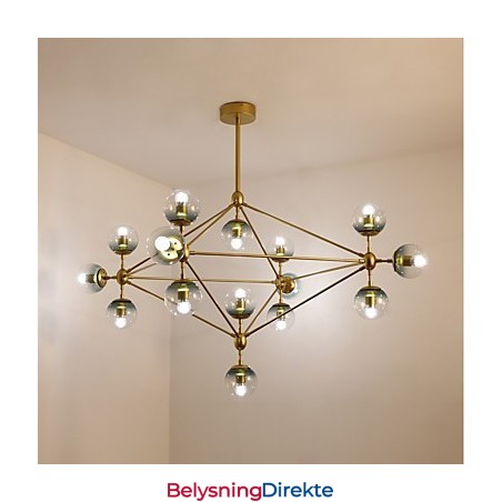 Femten Lys Postmoderne Europeisk Stil Modo Metall Glass Pendellampe Foajeen Dekorerer Industriell Lysekronelampe