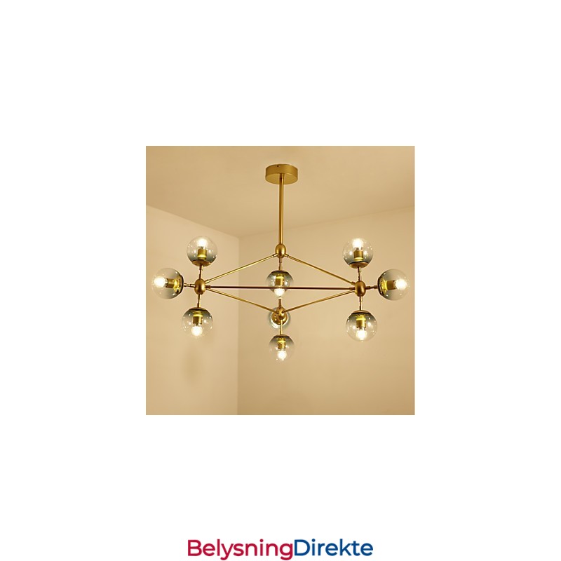 Ti Lys Postmoderne Europeisk Stil Modo Metall Glass Pendellampe Den Entreen Dekorerer Industriell Lysekronelampe