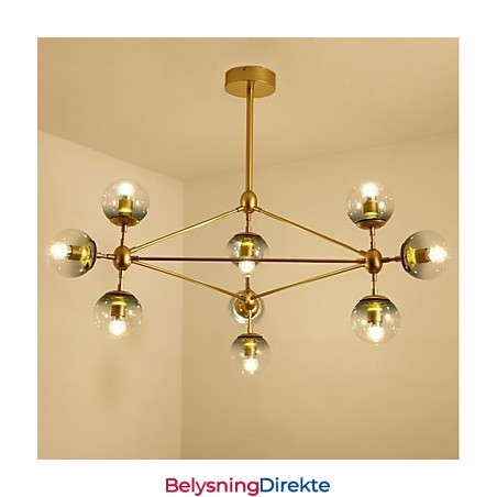 Ti Lys Postmoderne Europeisk Stil Modo Metall Glass Pendellampe Den Entreen Dekorerer Industriell Lysekronelampe