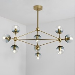 Ti Lys Postmoderne Europeisk Stil Modo Metall Glass Pendellampe Den Entreen Dekorerer Industriell Lysekronelampe