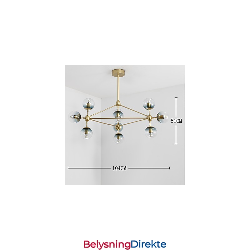 Ti Lys Postmoderne Europeisk Stil Modo Metall Glass Pendellampe Den Entreen Dekorerer Industriell Lysekronelampe