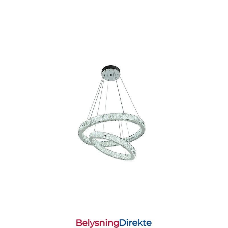 Innendørs Krystalllysekrone Moderne Pendellampe Taklampe Dimbar Belysningslampe Med Fjernkontroll