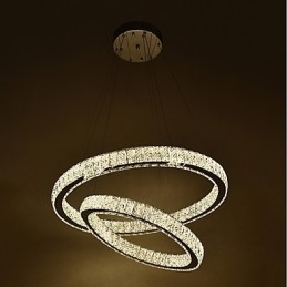 Innendørs Krystalllysekrone Moderne Pendellampe Taklampe Dimbar Belysningslampe Med Fjernkontroll