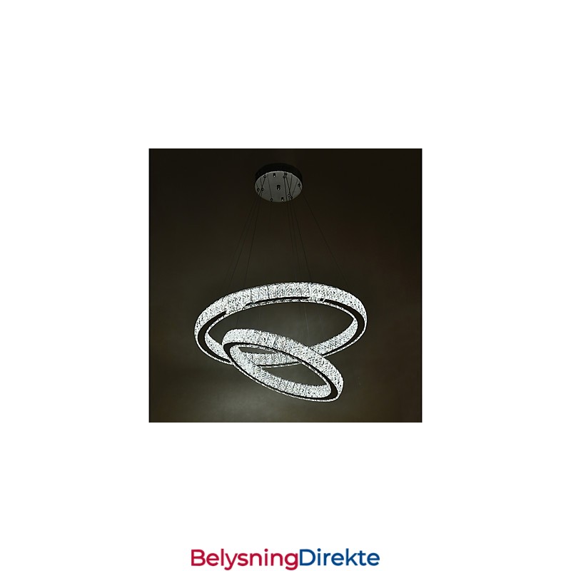 Innendørs Krystalllysekrone Moderne Pendellampe Taklampe Dimbar Belysningslampe Med Fjernkontroll