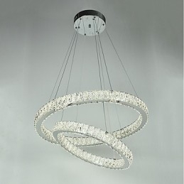 Innendørs Krystalllysekrone Moderne Pendellampe Taklampe Dimbar Belysningslampe Med Fjernkontroll