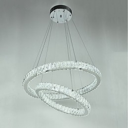 Innendørs Krystalllysekrone Moderne Pendellampe Taklampe Dimbar Belysningslampe Med Fjernkontroll