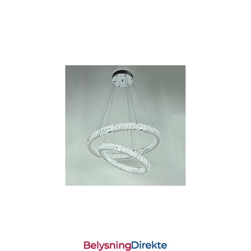 Innendørs Krystalllysekrone Moderne Pendellampe Taklampe Dimbar Belysningslampe Med Fjernkontroll