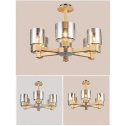 6 Lys Tre Moderne Samtidskunstnerisk Lysekrone I Nordisk Stil Med Glassskjerm