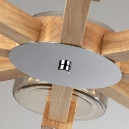 8 Lys Tre Moderne Samtidskunstnerisk Lysekrone I Nordisk Stil Med Glassskjerm