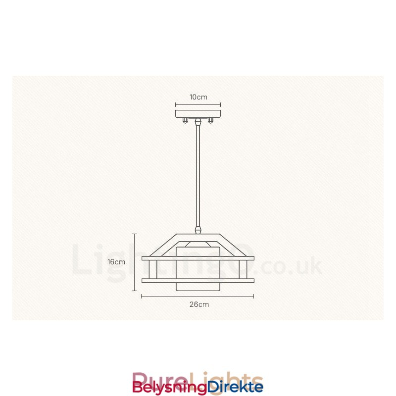 Lys Moderne, Samtidskunstnerisk Pendellampe I Tre Med Glassskjerm