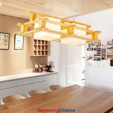 2-Lyss Tre Moderne Samtidskunstnerisk Nordisk Stil Pendellampe Med Glassskjerm